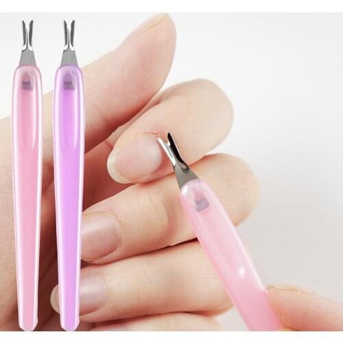 1 Pcs Stainless Steel Trim Dead Skin Fork Nipper Pusher Trimmer Cuticle Remover Nail Art Fork Manicure Salon Accessory Tool