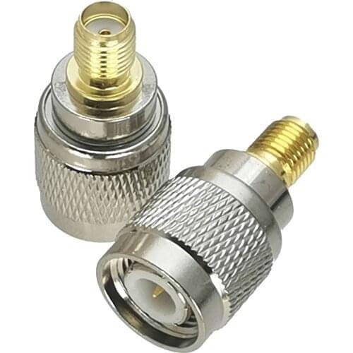 10Pcs Adapter TNC Male plug to SMA Female jack RF Coaxial Connector High Quanlity Straight