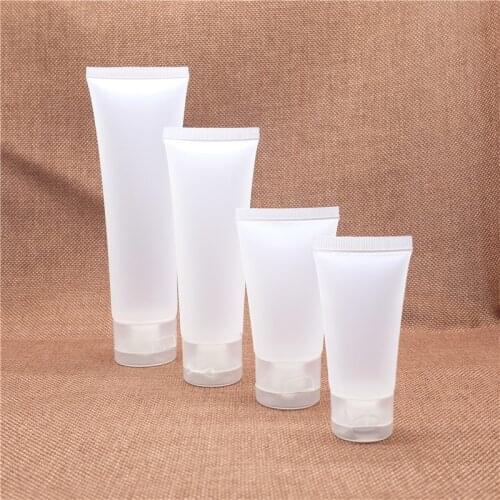 15ml 30ml 50ml Matte Plastic Soft Bottle Matte Facial Cleanser Soft Tubes Hotel Supplies Butter Travel Packaging Free Shipping