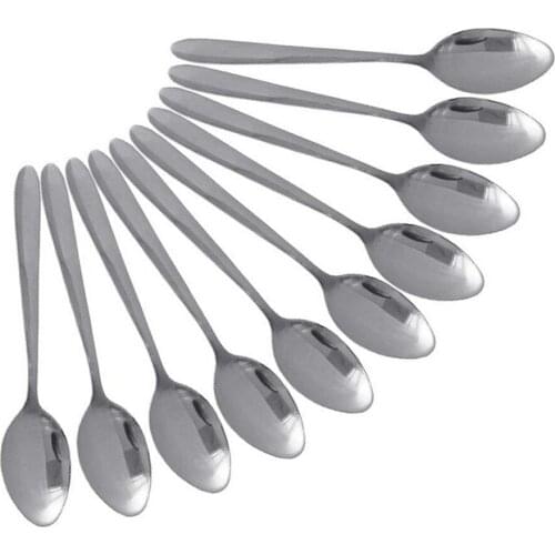 15cm Small Teaspoons Stainless Steel Spoon Pack Of Ten Restaurant Bar Ice Cream Coffee Stirring Spoon Kitchen Supplies #P2