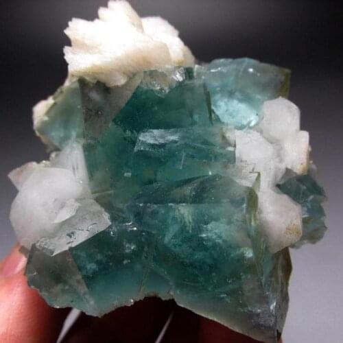 160g Rare Blue Phantom Fluorite w/ Barite+Quartz - crystals and stones healing Mineral specimen Home Decor feng shui decoration