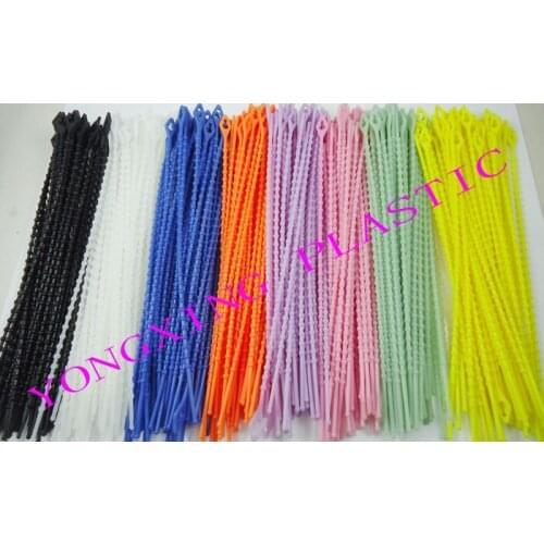 160pcs/lot 3X180 zip releasable knot cable tie 8 color black white pink yellow orange green purple blue