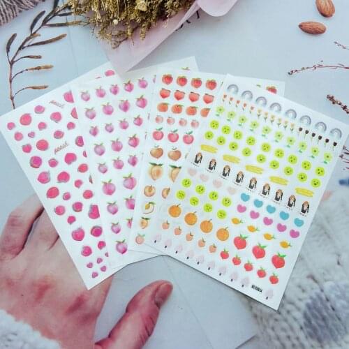 Fashion Hot Selling 3d DIY Nail Stickers Embossment Dry Nail Decals New Arrival Peaches Nail Decorations Women Manicure Nail Art