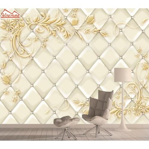 3d Mural Wallpaper Wallpapers for Living Room Contact Wall Paper Papers Home Decor Self Adhesive Murals Walls Soft Rolls Floral