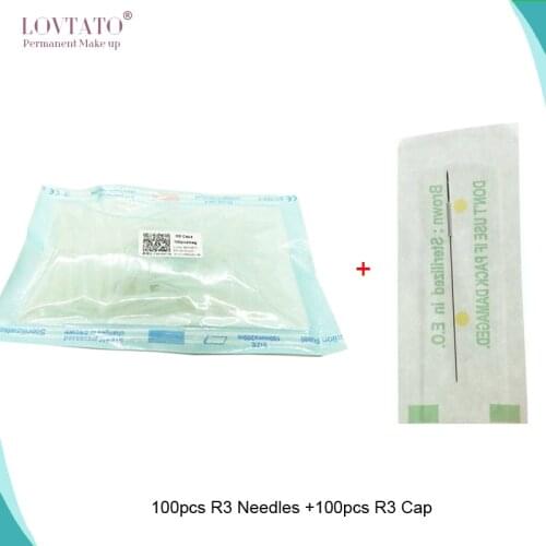 3RL Needles 3R Caps Permanent Makeup Machine Needles Sterilized Packing Aiguille Microblading Tattoo Tips Supplies Accessories