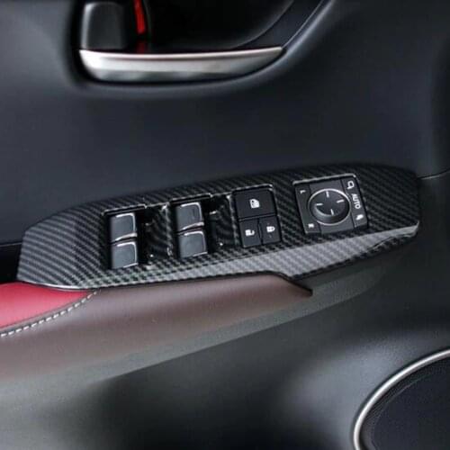 4Pcs For Lexus NX300h NX200 NX300 LHD Car Window Lift Switch Button Panel Cover Frame Stickers Car Styling ABS Car Accessories