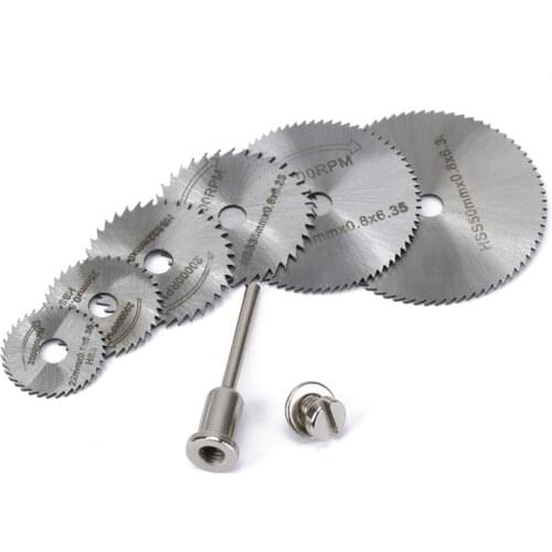 7Pcs Dremel Accessories Rotary Tool Circular Saw Blades Cutting Discs for Mini Drill Wood Cutting Power Tool 22/25/32/35/44/50mm