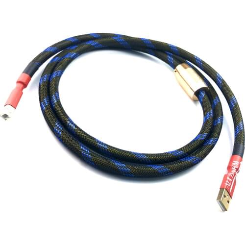 Aucharm Copper Plated Silver USB 2.0 A-B HIFI Audio Digital Cable