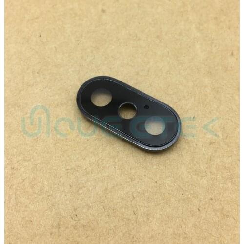 Black/Silver 1pcs Original New Back Rear Camera Lens Glass Cover with Frame Holder For iPhone X Refurbishment