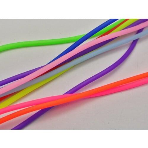 10 Meter Decorative Accessories Mixed Color 2mm Hollow Rubber Tubing Jewelry Cord Cover Memory Wire