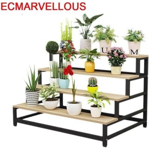 Wood Plantenstandaard Varanda Etagere Plante Pot Garden Shelves For Plantenrekken Balcony Shelf Rack Outdoor Flower Plant Stand