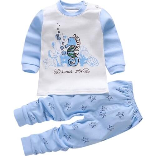 Baby Kids Pajamas Children Sleepwear Boys Girls Pajamas Sets Toddler Cotton Cartoon Pyjamas Infant Pijamas Nightwear Clothes