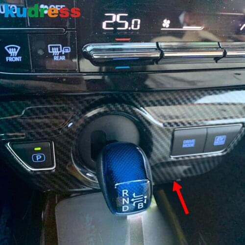 For Toyota Prius 2019 2020 Hatchback Carbon Fiber Gear Shift Panel Cover Trim Decoration Frame Trim Car Interior Accessories LHD