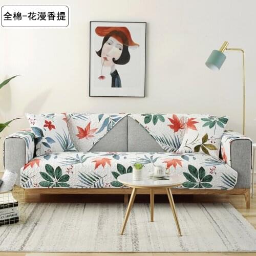 1piece cotton Sofa Cover Non-slip Four Seasons Universal printing Soft Resistant Sofa Slipcover Seat Couch Cover for living Room