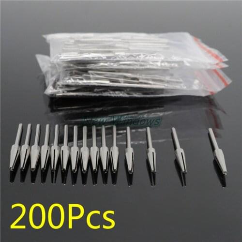 200pcs Split Mandrel for Dental Lab Jewelry Beauty Polishing Tapered 3/32" Shank