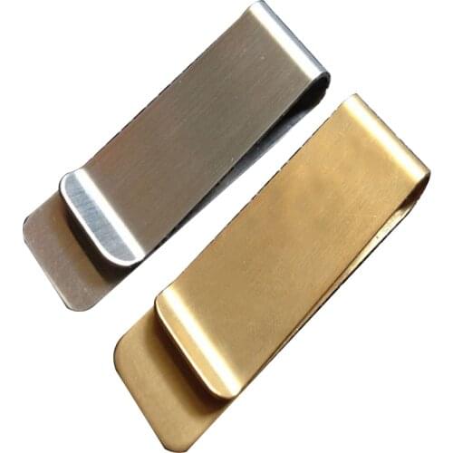 Stainless Steel Brass Banknote Metal Money Clip Holder Credit Card ID Cash Wallet Cash Clips Slim Pocket Money Holder Clip