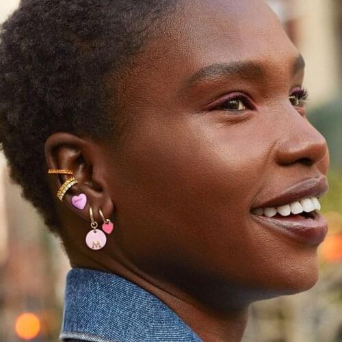 Fashion rhinestone c-shaped exaggerated ear bone clip earrings with alloy multi-color combination set earrings for women gifts