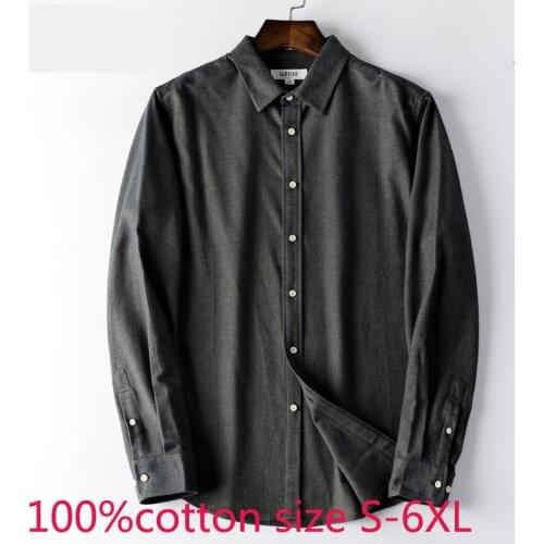 New Arrival Long Sleeve Men Flannel Shirt Autumn Winter100%pure Cotton Clothes Casual Shirts Plus Size SMLXL 2XL 3XL 4XL 5XL 6XL