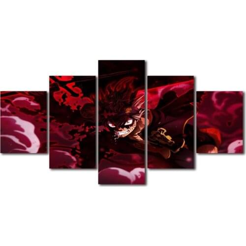 Asta Black Clover Wall Art Poster Canvas Painting Nordic Wall Pictures Living Room Home Decor No Frame