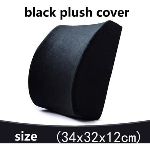 Solid Color Pillow Slow Rebound Memory Foam Cotton Back Cushion Car Office Home Chair Wheelchair Seat Support Waist Back Pillow