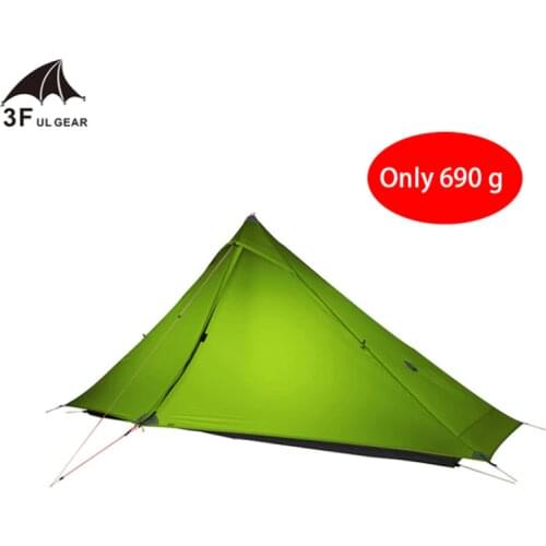 3F UL GEAR Lanshan 1 pro Tent Oudoor 1 Person 3 Season Professional 20D Silnylon Rodless Tent Ultralight Camping Tent