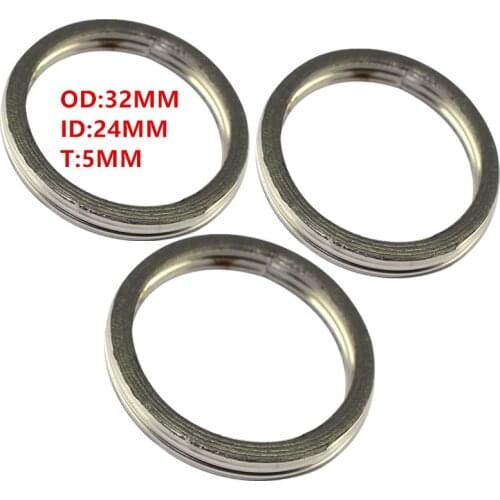 3Pc Motorcycle Muffler Exhaust Pipe Gasket for Honda 110cc NBC110 CT70 CL70 CRF110 XR70R CRF50F XR50R Z125M CT110 NAVI110 CB50R