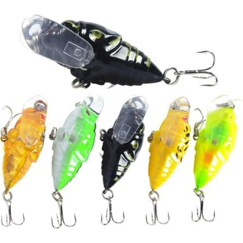 DYGYGYFZ 1pcs Cricket Fishing Lures Artificial Soft Insect Bait Pesca Lightweight Lifelike Insect Bait Plastic Hard Bait