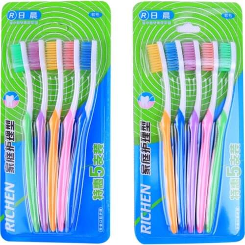 Mix Colors Family Pack Portable Toothbrush Creative Health Handle Soft Hard Bristles Tooth Brush Oral Healthy Care