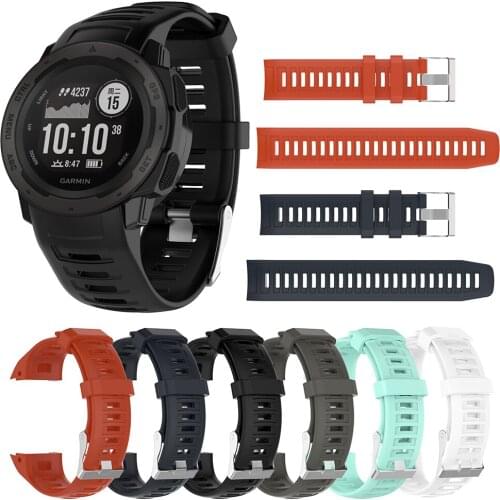 22mm Silicone Watchband Strap For Garmin Instinct Smart Watch Band