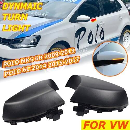 LED Dynamic Turn Signal Flashing Light For Volkswagen VW Polo MK5 6R 6C 2009 - 2016 2017 Side Rear-View Mirror Indicator Blinker