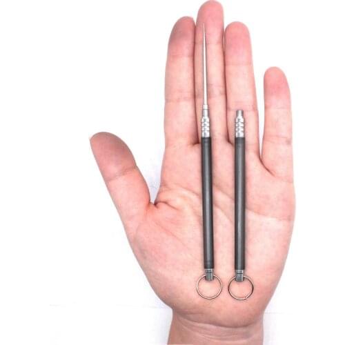 1PCS Titanium Outdoor Edc Toothpick Bottle Fruit Fork Camping Tool Toothpick-Holder