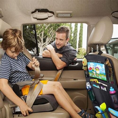 Waterproof Vehicle Storage Sundries Bag Car Seat Back Protector Cover for Children Baby Kick Mat Protect Bag R7RB