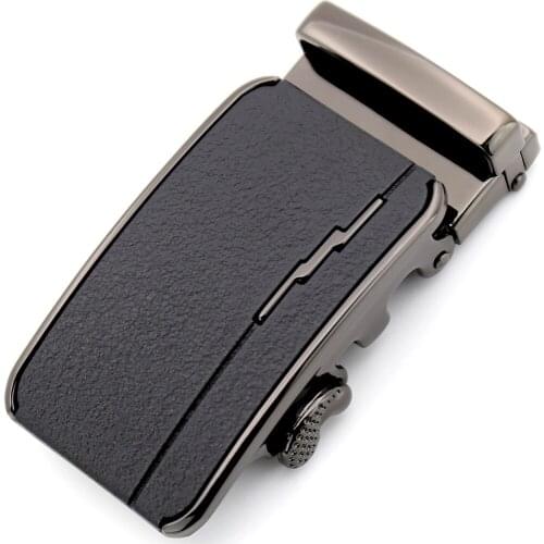 High quality leather belt buckle for men fashion trend black and silver retro automatic buckle belt for men top cow belt buckle