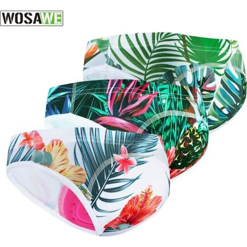 WOSAWE Womens Cycling Underwear Breathable Elastic Cycle Bike Briefs Triangular Bicycle Shorts with Shockproof 3D Gel Padded