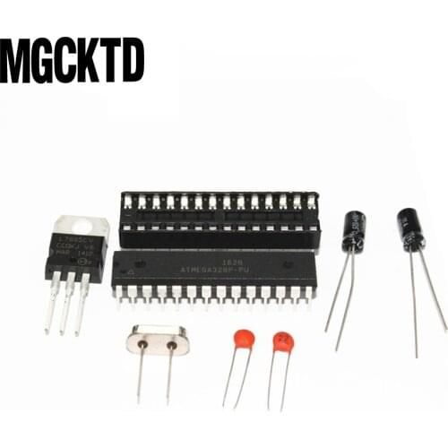 1lot = 5set=40pcs, ATMEGA328P-PU without-Ar duino BOOTLOADER + DIP Socket & 16MHz crystal Kit