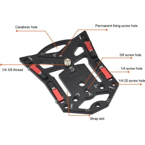 1pc Portable Camera Bracket for Gopro Camera Quick Release Stable Flat Tripod Base for Phone SLR Camera Photography Accessories