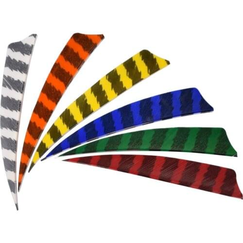 100Pcs 4 inch 6 Color Archery Shield Turkey Feather Arrow for Archery bow Wooden Hunting Arrows Free Shipping
