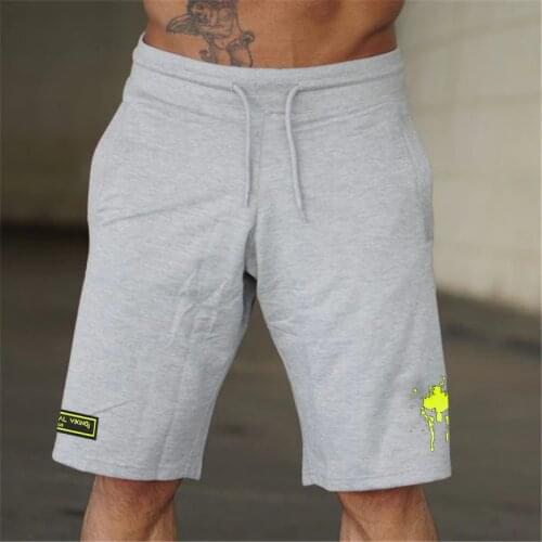 2021 new style Mens Summer Loose Cotton Shorts Gyms Fitness Sweatpants Male Jogger Bodybuilding Workout Brand Short Pants