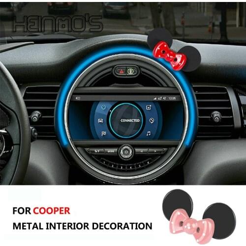 Car Decoration Accessories For Girls Metal Interior Cute Styling Sticker Navigation Ornaments For MINI Cooper F55 F60 R56 R60