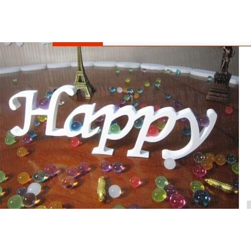 White letters popular Birthday party letter home decorative wall stickers 3D Wedding decoration wood letter miniature figurines