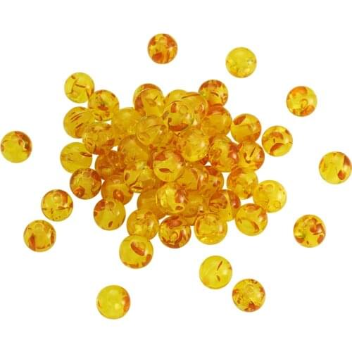 1 Bag 8mm-16mm Imitation Amber Style Resin Beads Multicolor Round Loose Spacer Beads Bracelet DIY Jewelry Making Findings