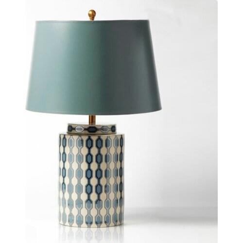 Jingdezhen classical contracted decorate example room home stay facility hotel desk lamp of bedroom the head of a bed