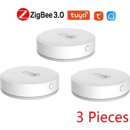 Tuya Smart ZigBee Temperature And Humidity Sensor Battery Powered Home Security With Tuya Smart Life App Alexa Google Home App