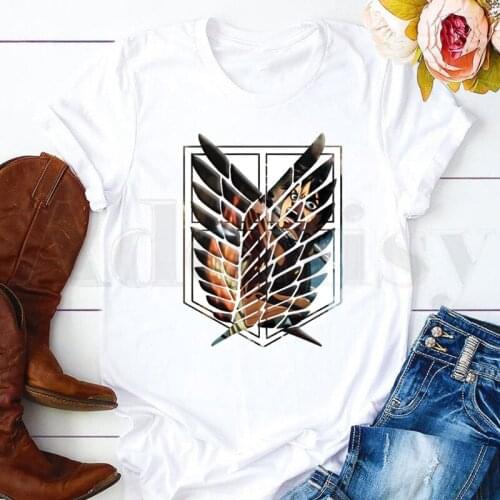 Anime Final Season Attack on Titan Titans Attack Short Sleeve Female Tops Tees Harajuku VintageT Shirts Womens T-shirt