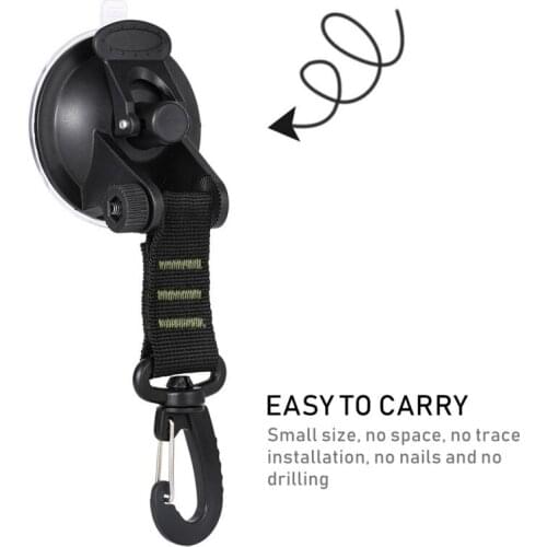 360 Rotation Securing Hook Tie Down Heavy Duty Suction Cup Anchor Camping Tarp Portable Outdoor Mountaineering Buckle