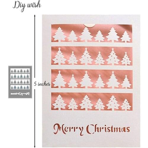 Merry Christmas Tree Metal Cutting Dies Cut Mold DIY Scrapbook Paper Decoration Craft Knife Mould Blade Punch Stencils Dies