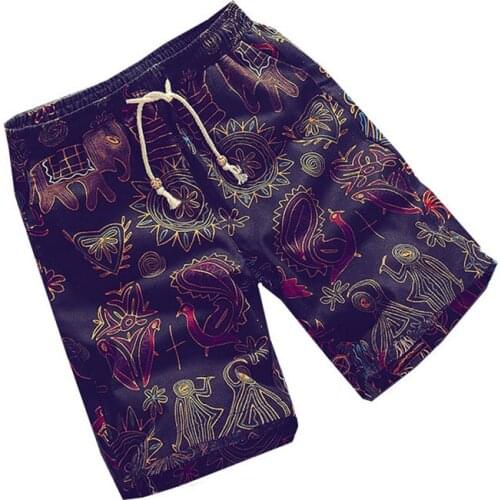 C1280 Mens summer 2020 new fashion tide comfortable loose print casual beach shorts cheap wholesale