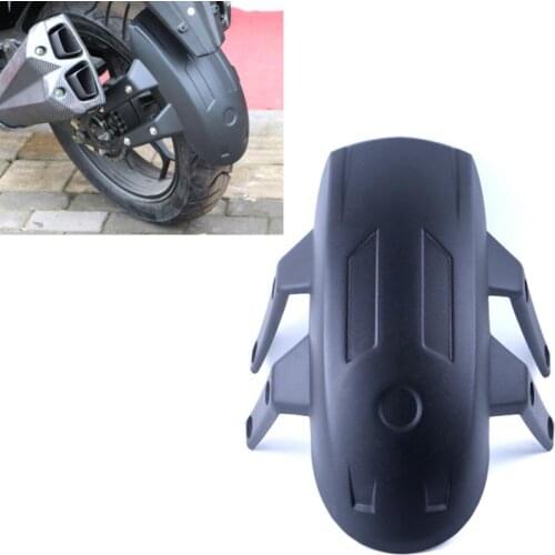 NEW Universal Black Plastic Motorcycle Rear Wheel For Fender Splash Guard Rear Wheel Cover Splash Guard Mudguard With Bracket