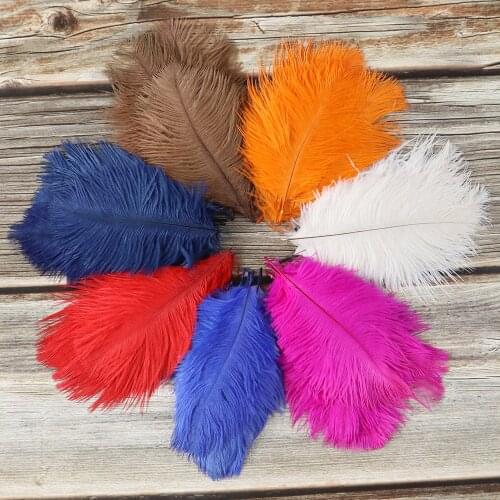 Wholesale Colorful Ostrich Feathers 10-15CM Fluffy Dyed Feather For Crafts Wedding Clothes Jewelry Decoration Carnival Accessory
