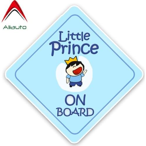 Aliauto Warning Sign Car Sticker Lovely Little Prince on Board Vinyl Decal for Lada Vesta Peugeot 307 Passat B5 Mazda ,14cm*14cm